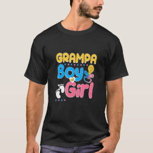 T-shirt Grampa rose ou bleu vous aime Meilleur Grand-Père