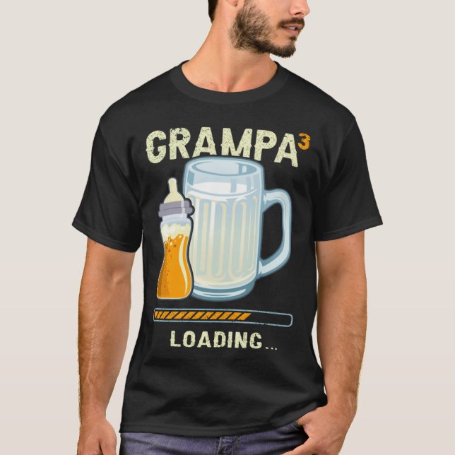 T-shirt Grampa to be Future Grampa 3rd grandchild (Devant)