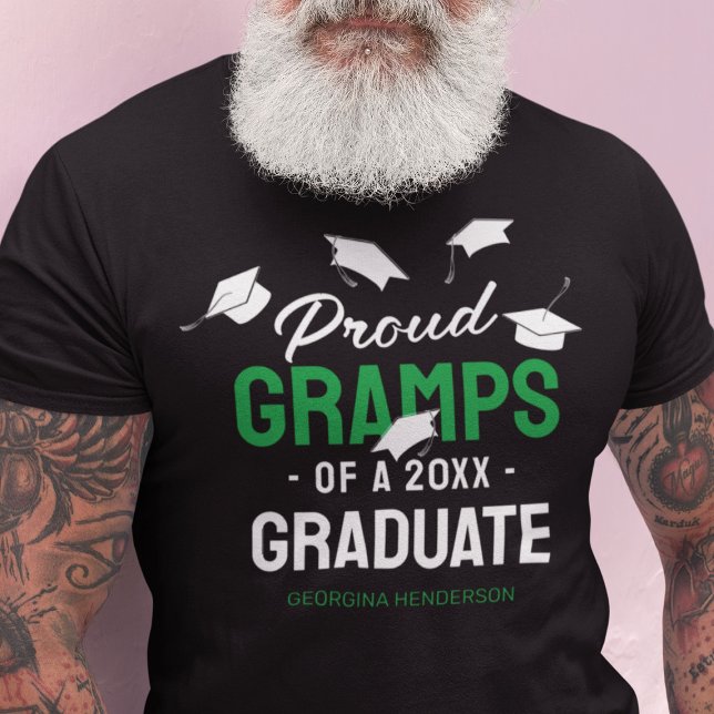 T-shirt Grampes de fidélité vert noir 2025 Diplômé (Créateur téléchargé)