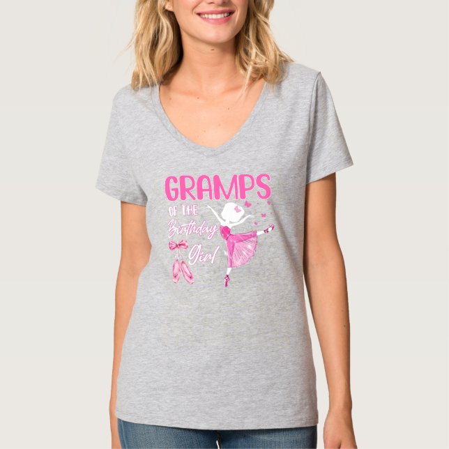 T-shirt Grampes De La Fille Anniversaire Ballerina Ballet (Devant)