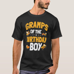 T-shirt Grampes De L'Anniversaire Boy Construction Ouvrier