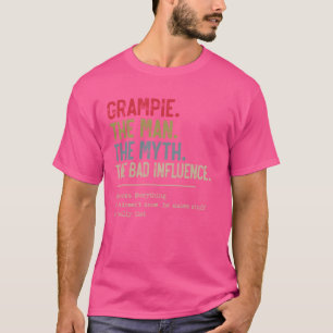 T-shirt Grampie L'Homme Le Mythe La Mauvaise Influence Drô