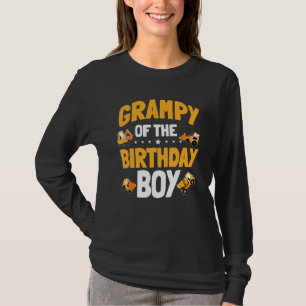 T-shirt Grampy De L'Anniversaire Boy Construction Ouvrier