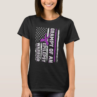 T-shirt Grampy d'un guerrier Epilepsie Purple Ribbon Suppo