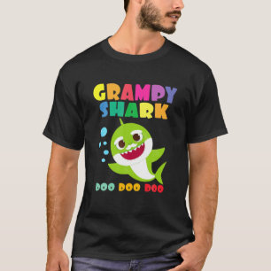 T-shirt Grampy Shark Doo Doo Funny Baby Mommy Kids