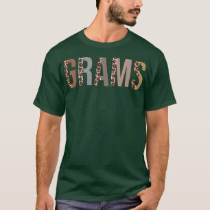 T-shirt Grams Empreinte de léopard Maman mignonne Fête des