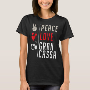T-shirt Gran Cassa Instrument Musical Bass Drum Gran Cassa