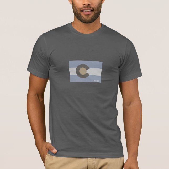 T-shirt Granby, le Colorado - asphalte (Devant)