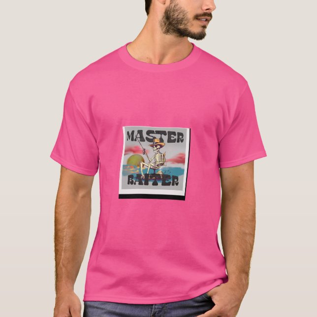 T-shirt Grand Baiter Rétro Avec Squelette De Pêche (Devant)