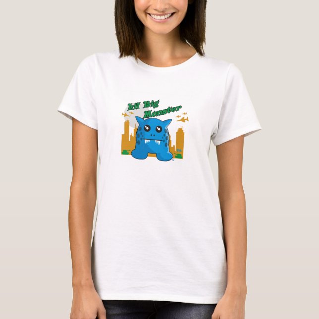 T-shirt grand bluey de monstre de lil (Devant)