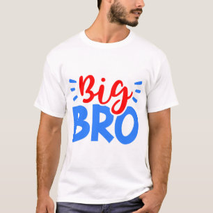 T-shirt GRAND BRO en rouge et bleu