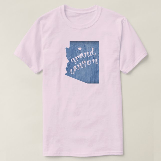 T-shirt Grand Canyon Arizona Wood Grain (Design devant)
