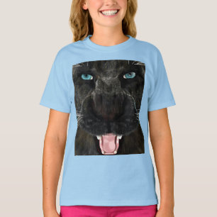 T-shirt Grand Chat Panther Noir