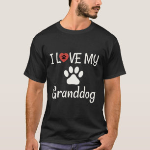 T-shirt Grand-chien chien chien grand-mère grand-père J'ai