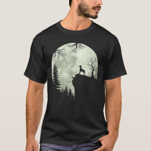T-shirt Grand chien Danois et Moon Howl in Forest Chien Ha