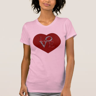 T-shirt Grand coeur avec AMOUR de scintillement !