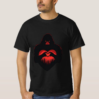 T-shirt Grand cœur de Bigfoot pour la Saint-Valentin Unise