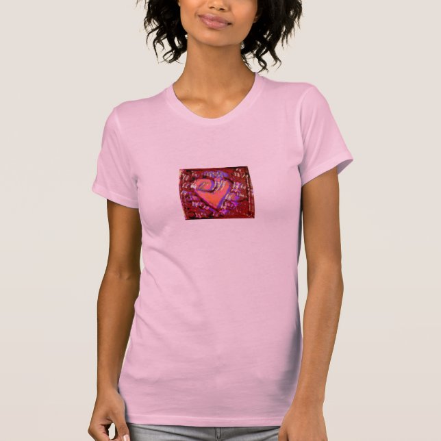 T-shirt grand coeur lumineux (Devant)
