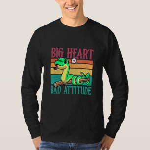 T-shirt Grand Cœur Mais Mauvaise Attitude Animal Venimeux 