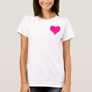 T-shirt Grand Coeur rose