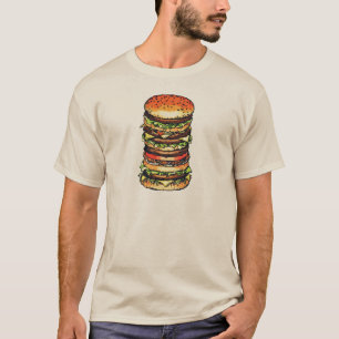 T-shirt Grand, coloré hamburger