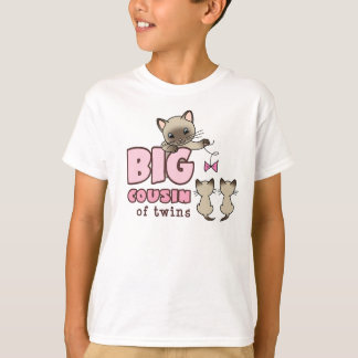 T-shirt Grand cousin de chat de Kitty de jumeaux