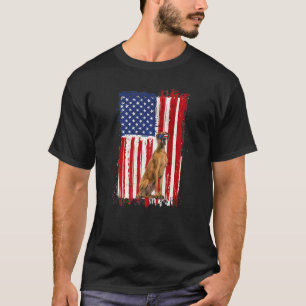 T-shirt Grand Dane Chien Drapeau Américain Patriotique Ind