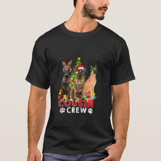T-shirt Grand Dane Cousin Crew Noël Arbre Lumières Noël