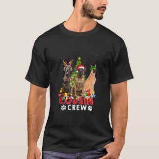 T-shirt Grand Dane Cousin Crew Noël Arbre Lumières Noël