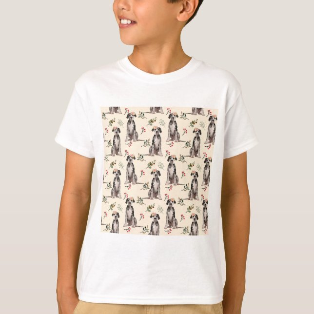 T-shirt Grand Danois, Garçons Filles & Enfants, Décor Vent (Devant)