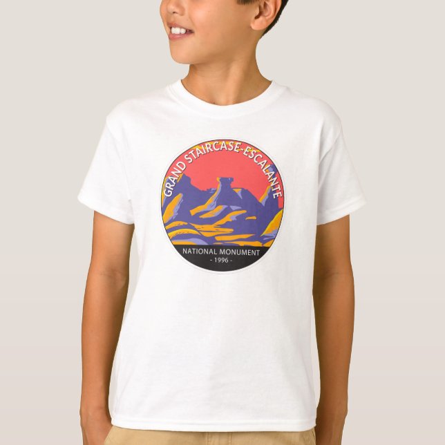T-shirt Grand Escalier Escalante Monument National Utah   (Devant)