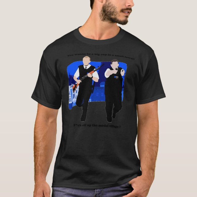 T-shirt Grand flic, petite ville - Hot fuzz Classic T-Shir (Devant)