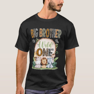 T-shirt Grand Frère de The Wild One 1er Anniversaire Safar