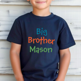 T-shirt Grand frère monogramme couleur Navy