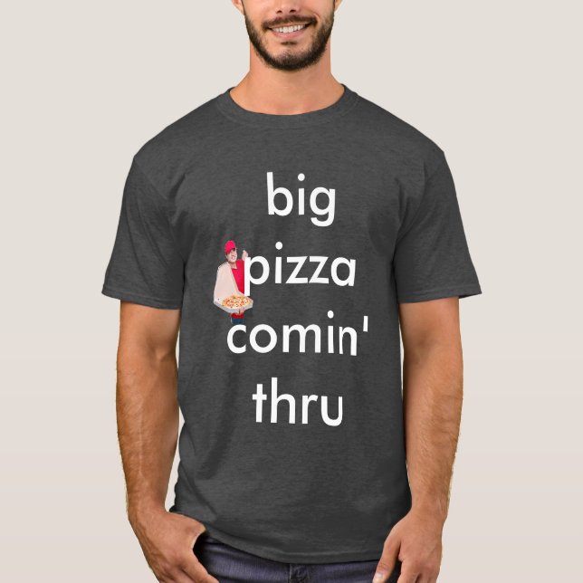 T-shirt grand grand comin de pizza (Devant)
