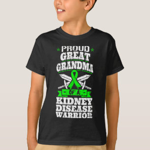 T-shirt Grand Grand-Mère D'Une Maladie Du Rein Guerrier Re