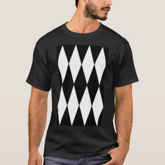 T-SHIRT GRAND HARLEQUIN NOIR ET BLANC- DIAMOND- JACQUARD  