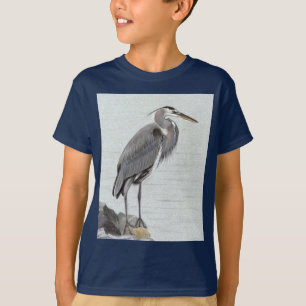 T-shirt Grand héron bleu