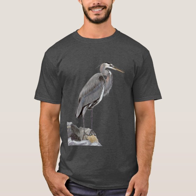 T-shirt Grand héron bleu (Devant)