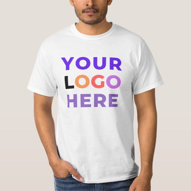 T-shirt Grand logo ici | Entreprise promotionnelle personn (Devant)