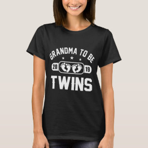 T-shirt Grand-maman à être jumeaux 2019 - grand-mère à
