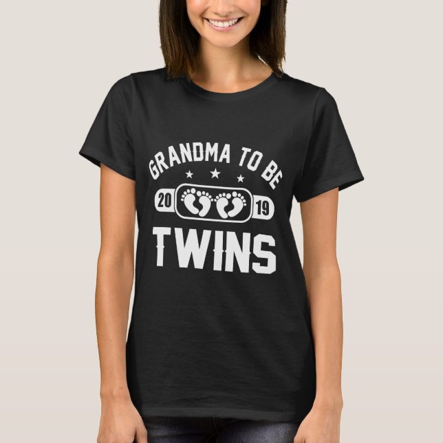 T-shirt Grand-maman à être jumeaux 2019 - grand-mère à (Devant)