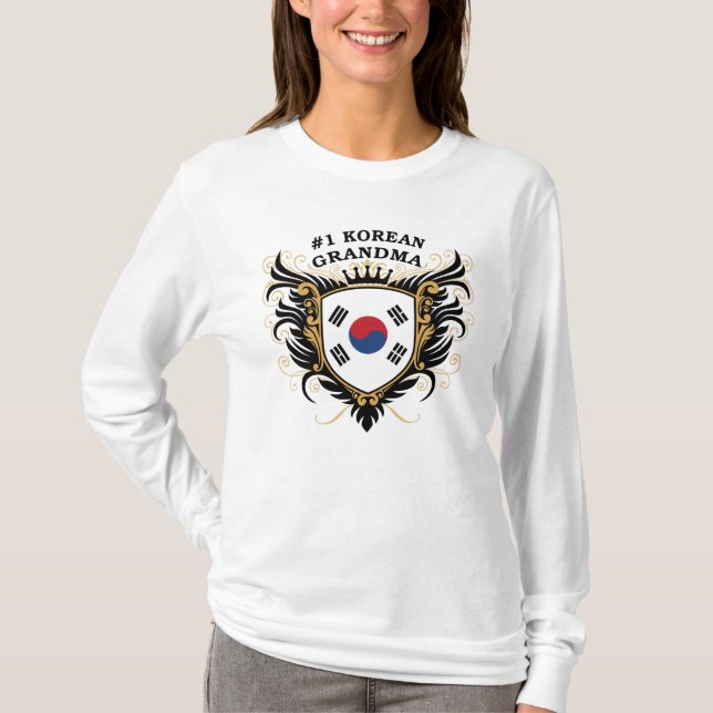 T-shirt Grand-maman coréenne du numéro un (Devant)