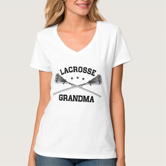 T-shirt Grand-maman de lacrosse (Devant)