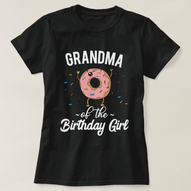 T-shirt Grand-maman du beignet drôle de fille (Design devant)