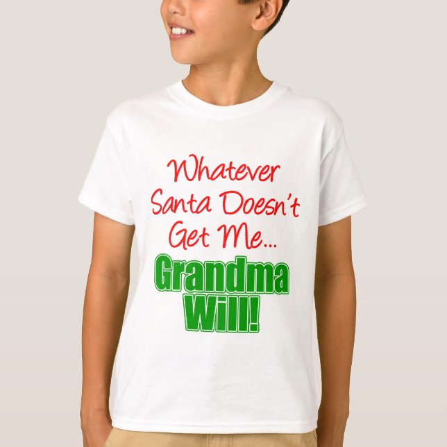 T-shirt Grand-maman meilleure que Père Noël (Devant)