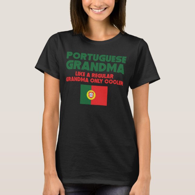 T-shirt Grand-maman portugaise comme un roucoulement (Devant)