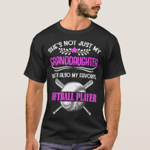 T-shirt Grand-mère aime le softball jouer Grandgirl