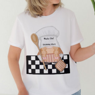 T-shirt Grand-mère Anniversaire Whimsical Gnome Chef Cuisi