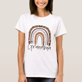 T-shirt Grand-mère Arc en ciel Cheetah Leopard Femmes Noël